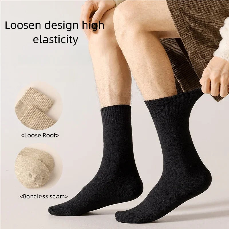 1pair Winter Thermal Knee High Merino Wool Socks for Men - Extra Warm