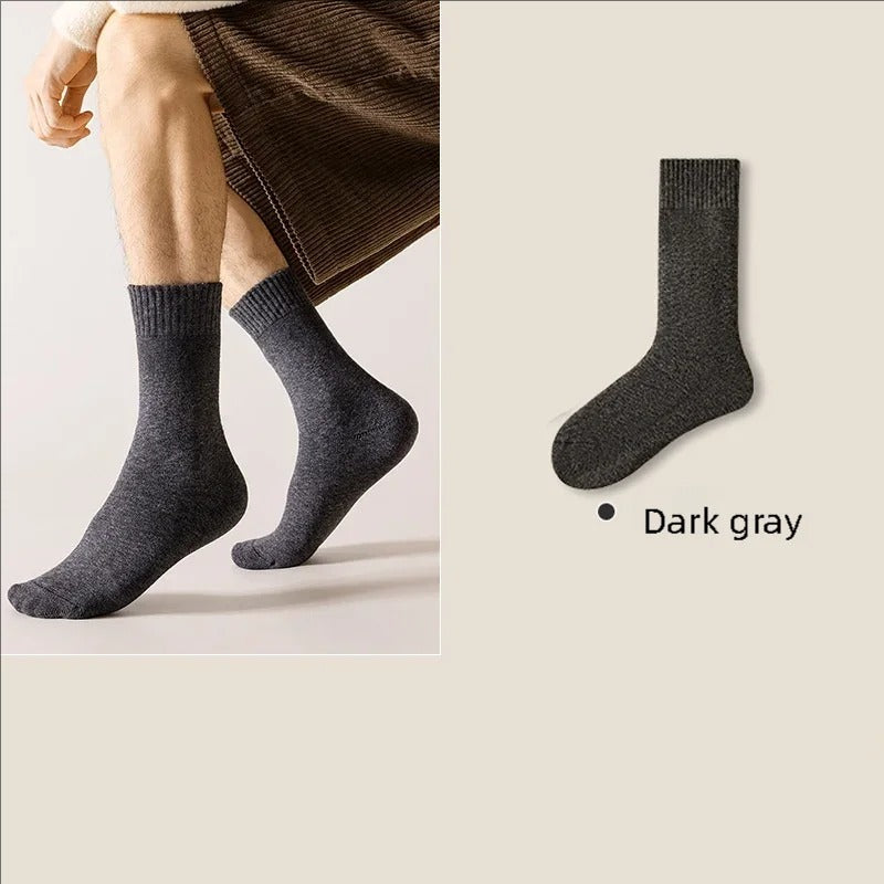1pair Winter Thermal Knee High Merino Wool Socks for Men - Extra Warm
