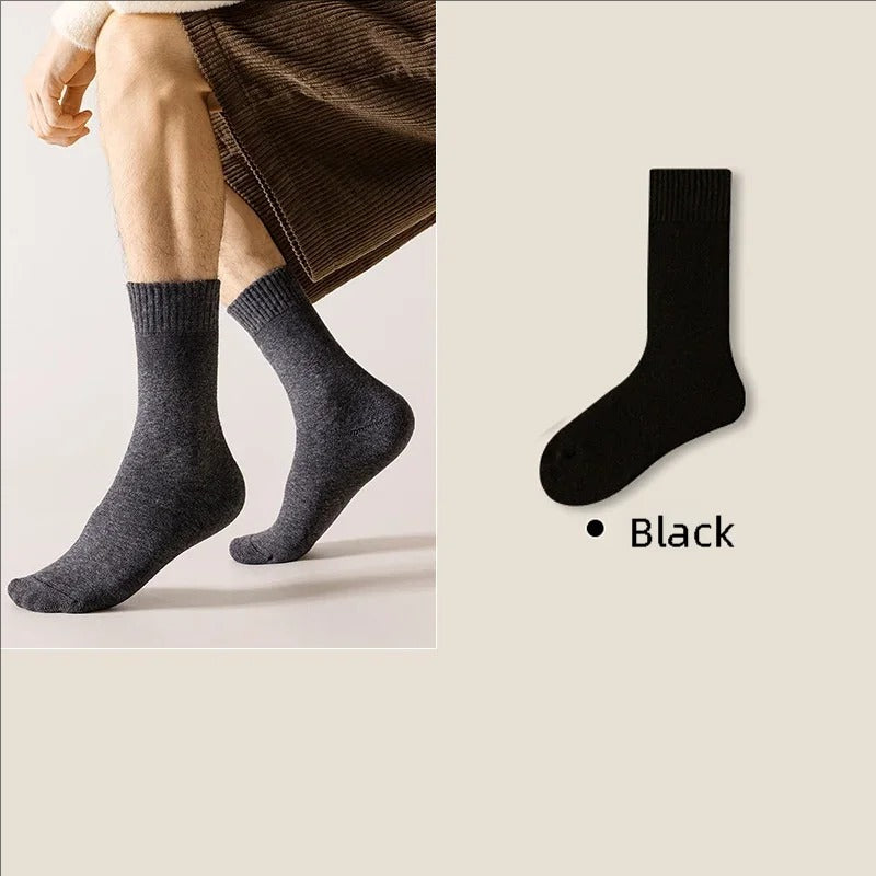 1pair Winter Thermal Knee High Merino Wool Socks for Men - Extra Warm